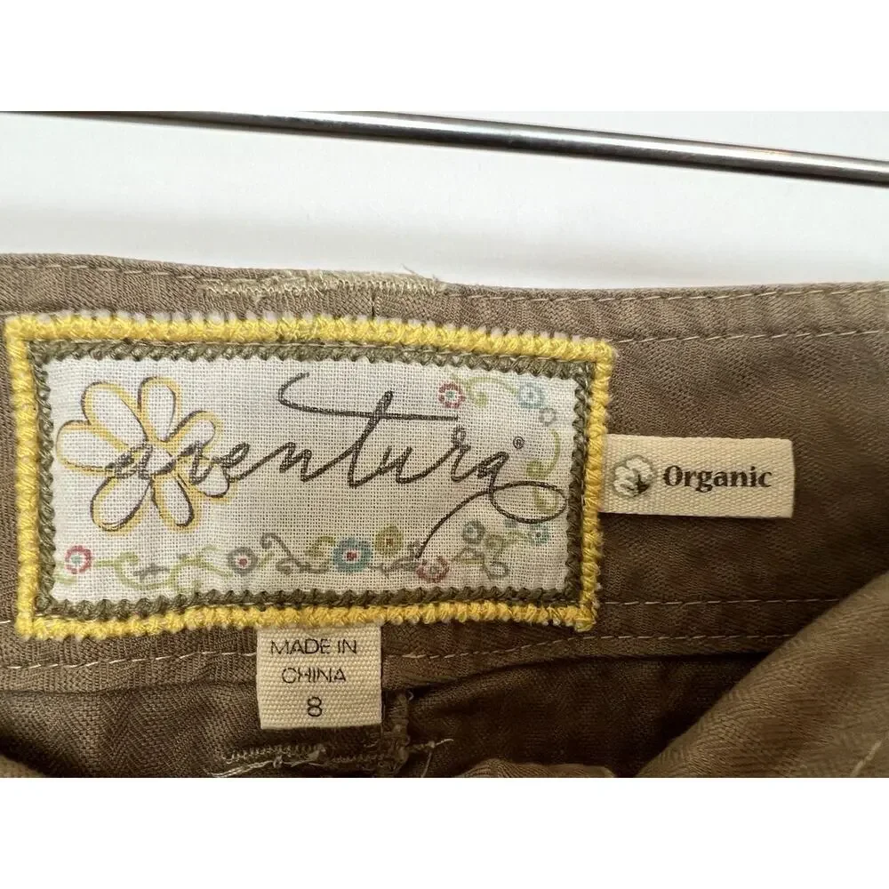 Aventura Melia Women's Skirt Size 16 Brushed Nickel Button Front Organic Cotton